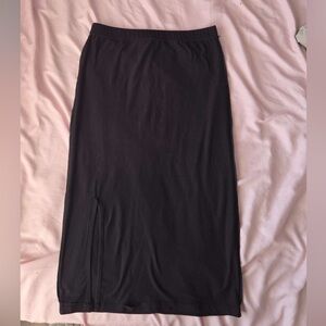 Feathers Black Pencil Skirt